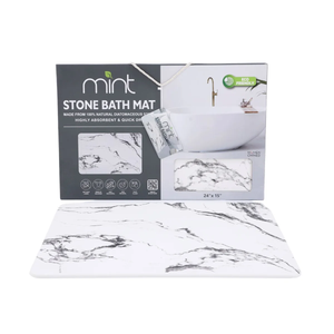 4 Colors! - 24'' x 15'' Diatomaceous Quick Drying Stone Bath Mat
