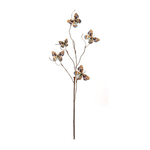 Blue and Orange Wire Butterfly Spray (Set of 6)