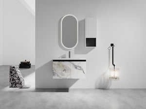 12" Bathroom Side Cabinet with Soft Close Doors
