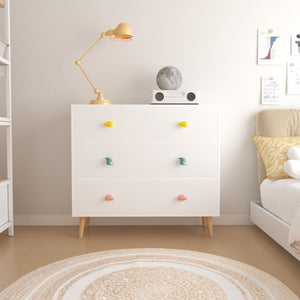 3 Drawer Dresser, Storage Cabinet With Anti Tip Safety