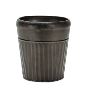 Pewter Metal Planter with Tapered Design (Set of 3)