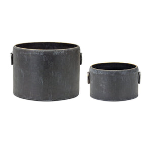 Round-Distressed-Metal-Planter-with-Handles-(Set-of-2)-Pots-&-Planters