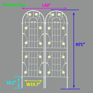 Metal Garden Trellis Rustproof Trellis For Climbing Plant Outdoor Flower Support