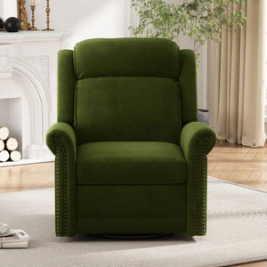 360 Degrees Swivel Recliner Manual Rocking Recliner Home With Adjustable Backrest - Best Buy Furniture