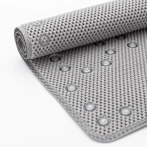 36 in. x 17 in. Non Skid Double Foam Bath Mat With 58 Suction Cups - 3 Colors
