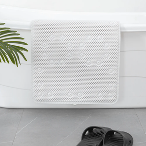 36 in. x 17 in. Non Skid Double Foam Bath Mat With 58 Suction Cups - 3 Colors