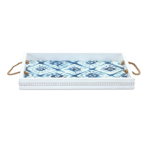 Wooden Tie-Dye Design Tray (Set of 2)