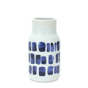 Two-tone tie dye design ceramic vase (set of 2)