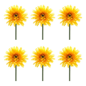 Gerbera daisy floral stem (set of 6)