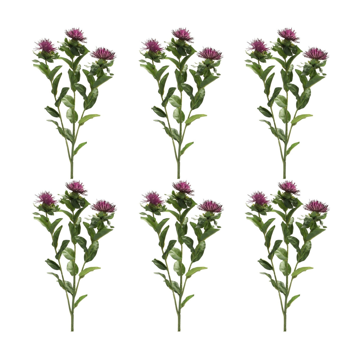 Purple-thistle-floral-spray-(set-of-6)-Artificial-Flowering-Plants