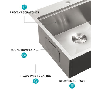 Drop In Kitchen Sink Stainless Steel 16 Gauge