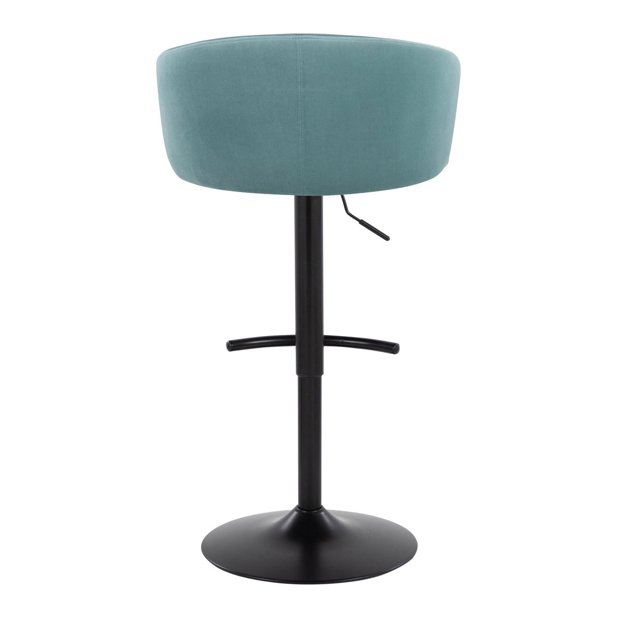 Claire - Contemporary Adjustable Barstool With Swivel With Rounded T Footrest (Set of 2)