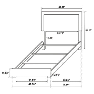Jeremiah - LED Panel Bed With Touch Controlled Lighting