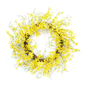 Spring Forsythia and Twig Wreath 21.75"D