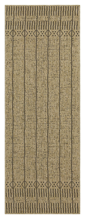 Earth GC_NTL1008 Jute/Black Indoor/Outdoor Area Rug