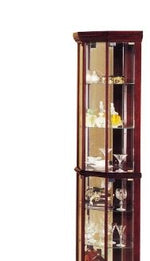 Huxley - Curio Cabinet (Corner) - Cherry - Best Buy Furniture