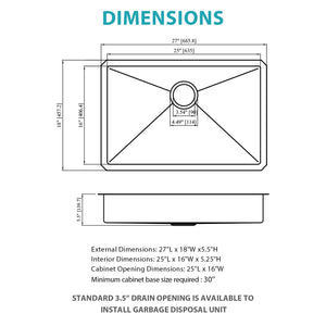 Undermount Sink, Low Depth Single Bowl