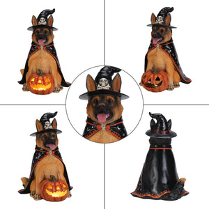 Halloween German Shepherd Dog Statue