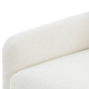 Tolland - Swivel Accent Chair With Antique Brass Nailhead Trim - Cream