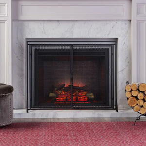Samantha - Iron Fireplace Screen 2 Door Design - Best Buy Furniture