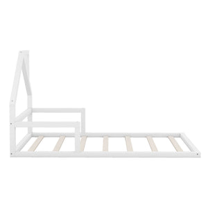 Floor Bed With House Shaped Headboard