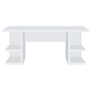 Hannah - 4 Shelf Writing Desk With Open Shelving - White