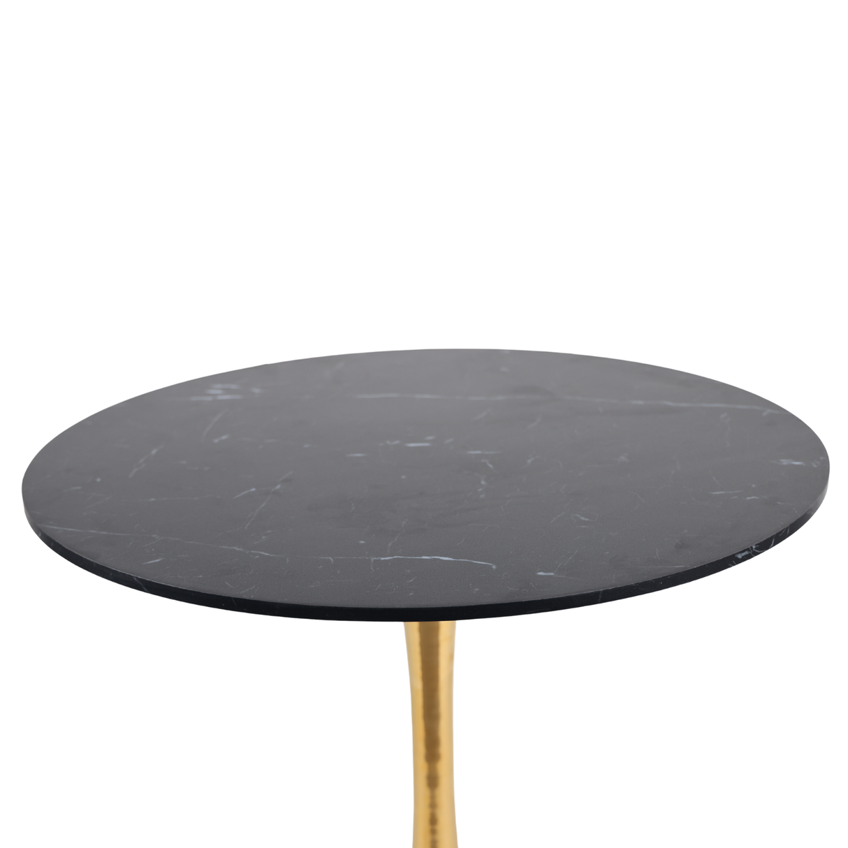 Mid-Century Black Marble Tulip Table