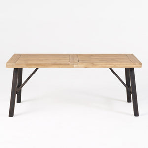Outdoor Dining Set With 2 Bench And 1 Dining Table - Light Brown
