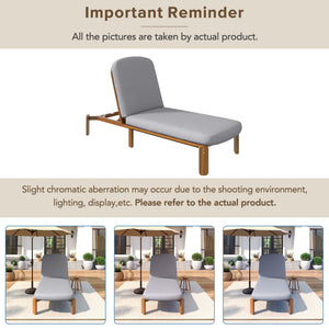 Outdoor Chaise Lounge With Adjustable Backrest