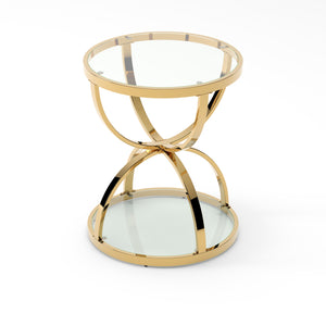 19.69'' Modern Glass Side Table