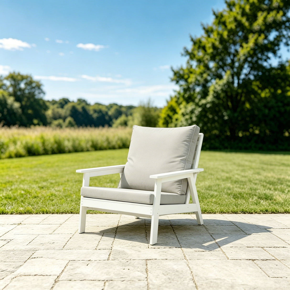 HIPS All-Weather Outdoor Single Sofa With Cushion