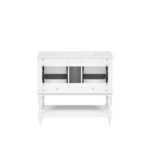 Bathroom Vanity Cabinet With Undermount Sink, 4 Drawer Set