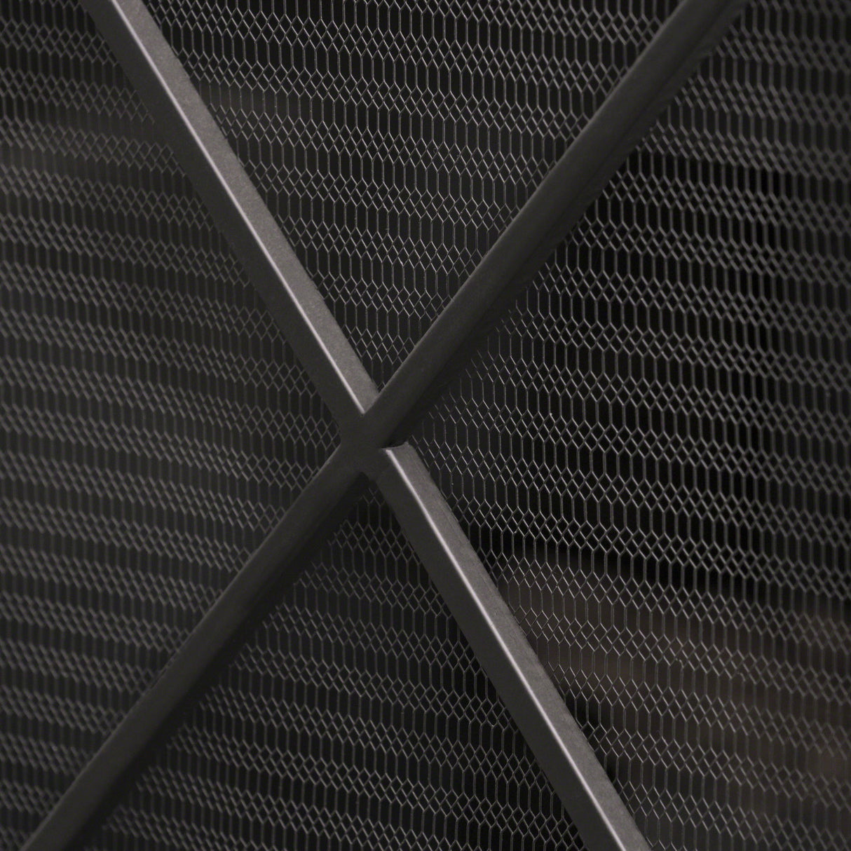 Minimalist Single Panel Iron Fireplace Screen With Diamond Design