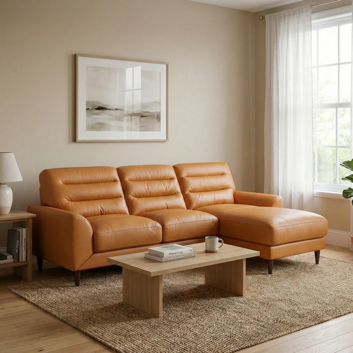 Clarion Genuine Leather Sectional