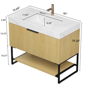 YOLAN 36" Bathroom Vanity & Sink