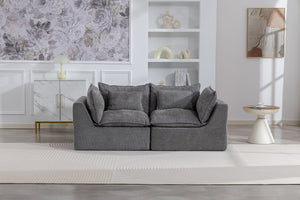 74.8" Width Cloud Couch Oversized Modular Sectional Sofa