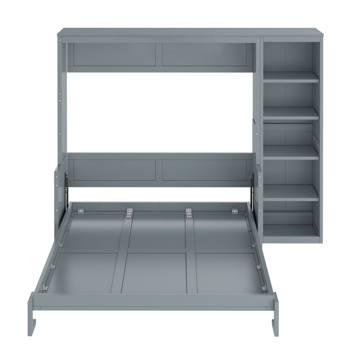 Sturdy Murphy Bed With Desk And Bookshelf