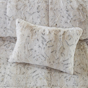 Full/Queen 4PC Faux Fur Comforter Set