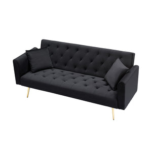 71-inch Foldable Double Sofa with American Retro Style