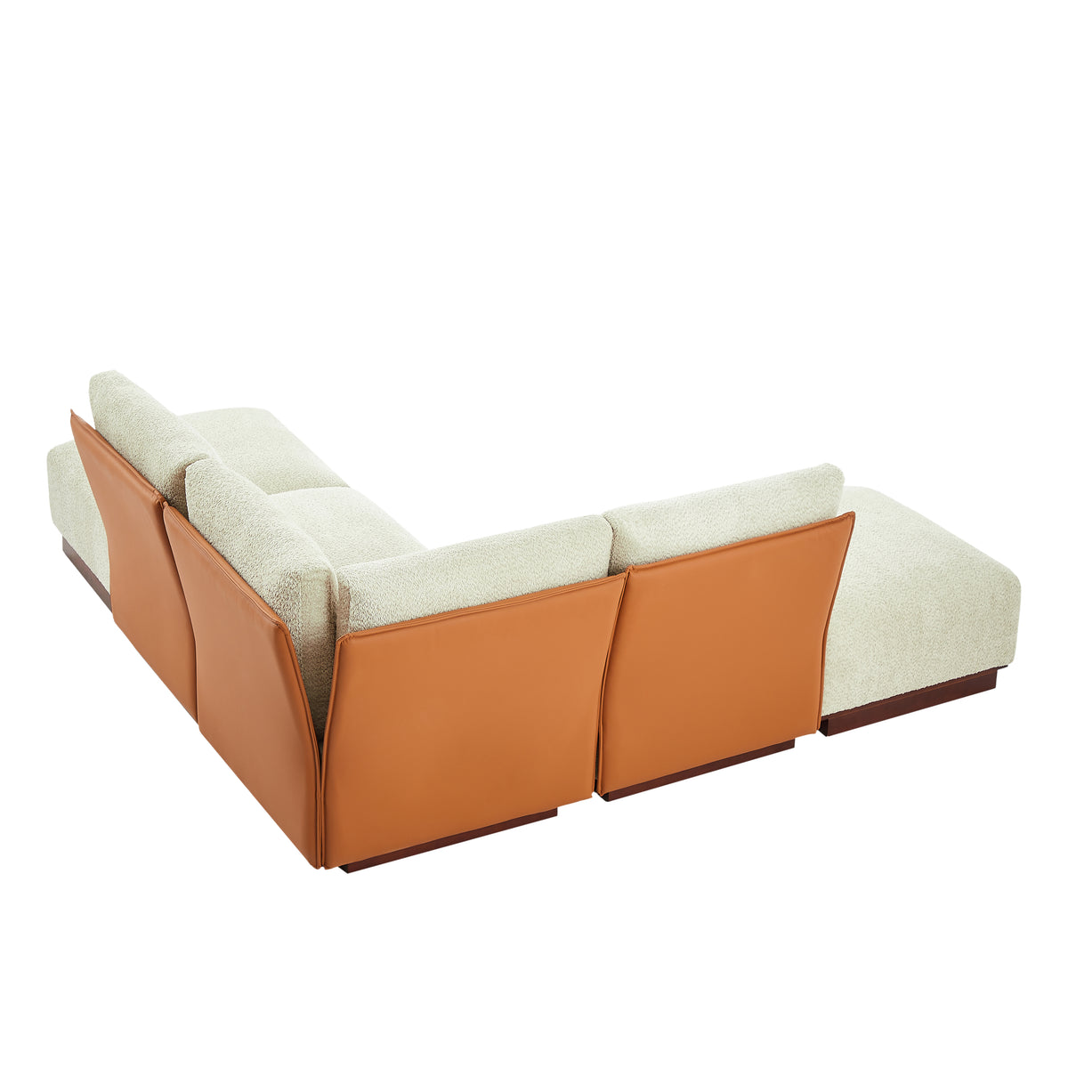 Velora 88.5 in. 5-Piece V Shaped Boucle Modular Free Combination Sectional Sofa