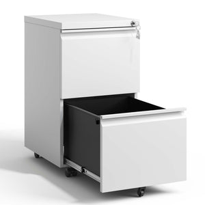 Metal Drawer Mobile File Cabinet With Lock For Home Office Organizer