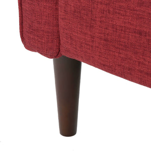 Mid-Century Modern Recliner With Button Tufted Waffle Stitch