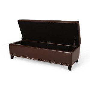 Large Upholstered Ottoman with Storage