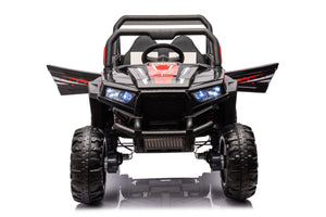 12V7A*1 30W*4 Four-Wheel Drive Seat One Button Start, Forward And Backward, High And Low Speed, Music, Front Light, Power Display, Two Doors Can Open, 2.4G R / C, Seat Belt Four Wheel Absorber
