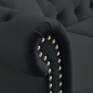 Chesterfield Sofa With Rolled Arms And Nailhead Trim