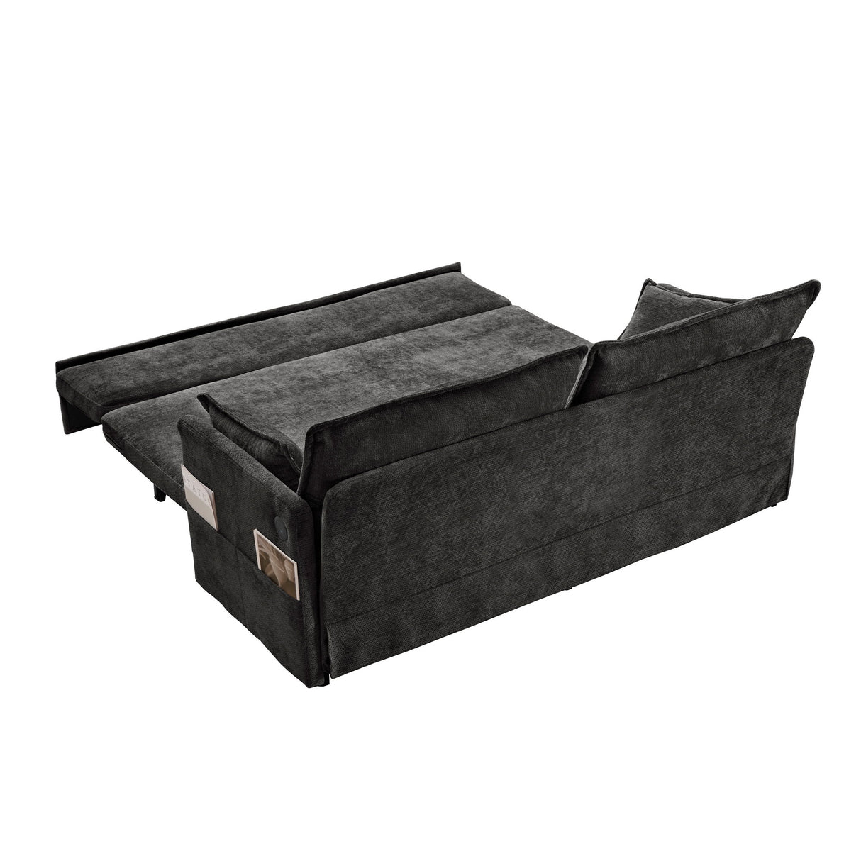 Pull Out Sofa Bed, Convertible Sleeper Sofa Couch, Side Storage, And USB / C - Type Charging Ports Chair