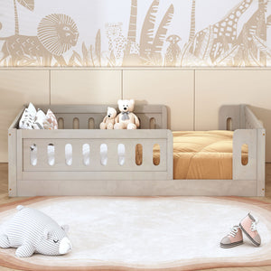 Platform Bed With Guardrail