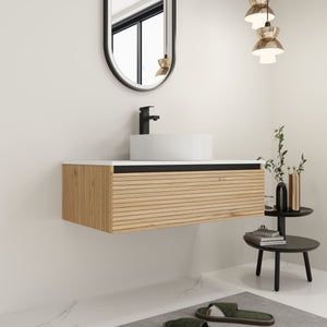 36'' Wall Mounted Bathroom Vanity with Resin Sink