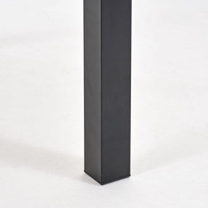 Rectangular Outdoor Dining Table Tabletop With Iron Legs - Black