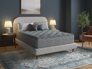 Restonic comfort care 12' hybrid euro top mattress, individual pocketed coil mattress , plush comfort